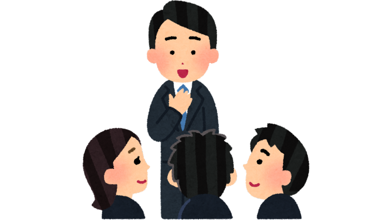 A confident speaker addressing an engaged audience in a modern conference hall, with focus on expressive facial expressions and engaging body language.